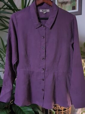Flax - Purple, peplum shacket
